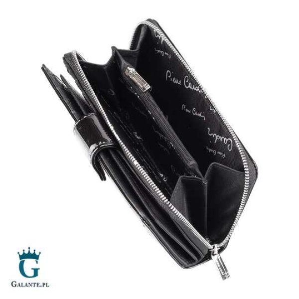 Portfel damski Pierre Cardin skóra lakier czarny