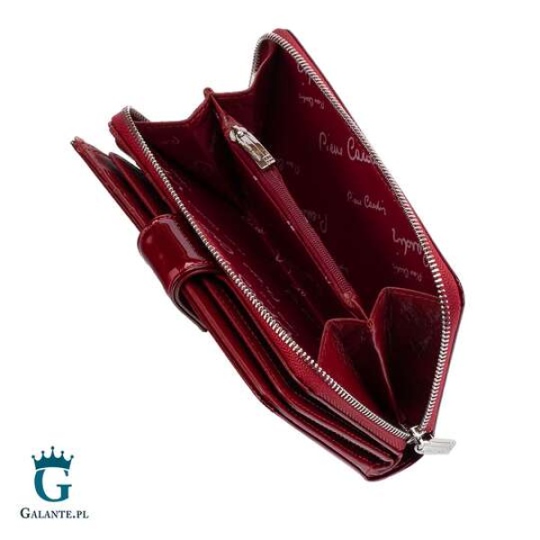 Portfel damski Pierre Cardin skóra lakier czerwony