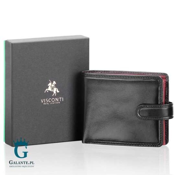 Portfel męski Visconti TR-35 RFID – czerwony