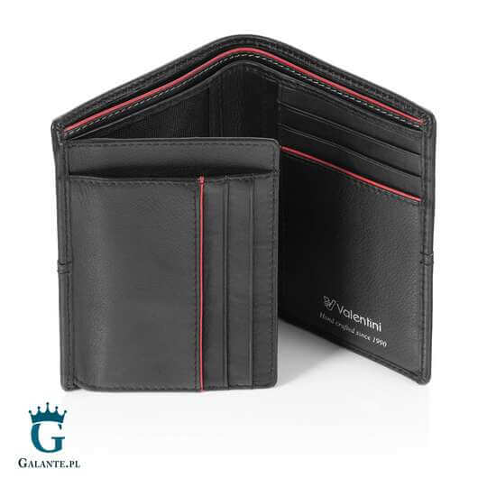 Portfel męski skórzany Valentini 154-467 Ferrari Red & Black