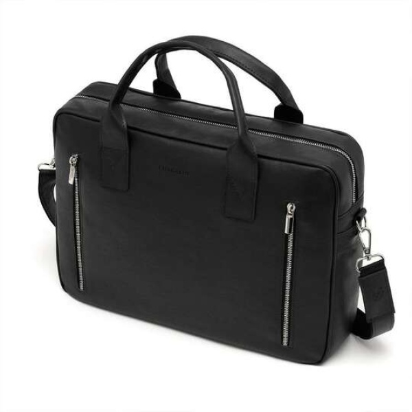 Torba męska na ramię ze skóry eko Brodrene B02 czarna