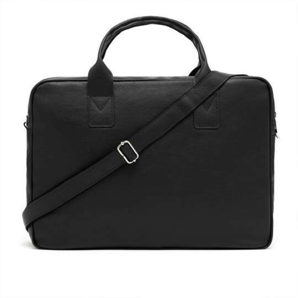 Torba męska na ramię ze skóry eko Brodrene B02 czarna