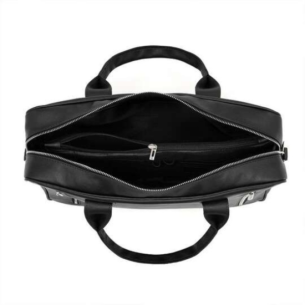 Torba męska na ramię ze skóry eko Brodrene B02 czarna