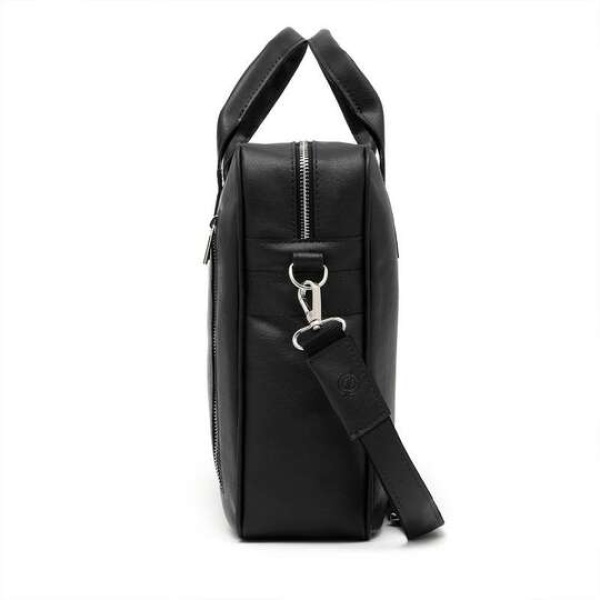 Torba męska na ramię ze skóry eko Brodrene B02 czarna