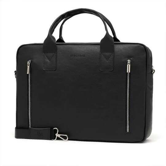 Torba męska na ramię ze skóry eko Brodrene B01 czarna