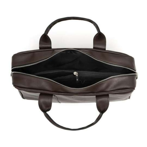 Torba męska na ramię ze skóry ekologicznej Brodrene B01 – brązowy