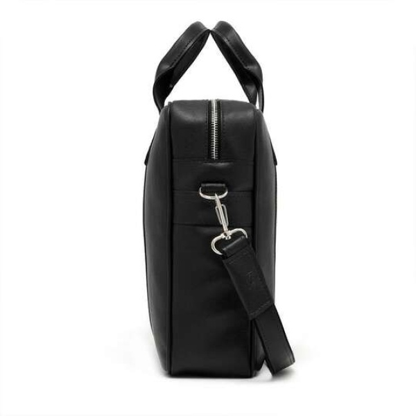 Torba męska na ramię ze skóry eko Brodrene B01 czarna