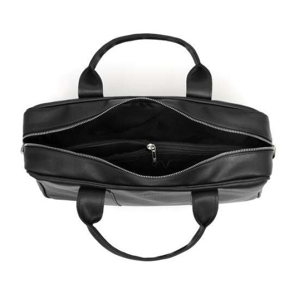 Torba męska na ramię ze skóry eko Brodrene B01 czarna