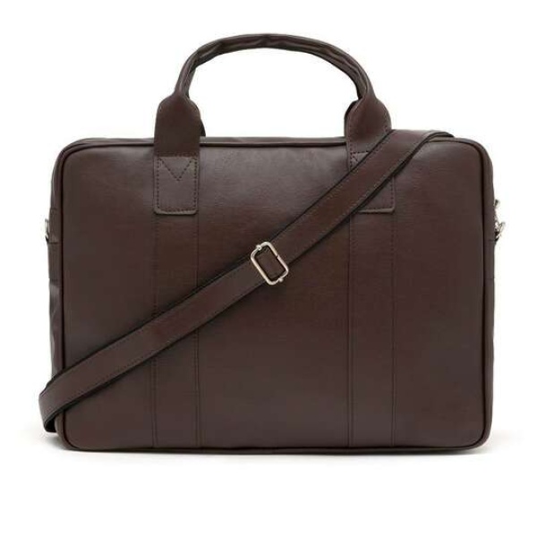 Torba męska na ramię ze skóry ekologicznej Brodrene B01 – brązowy