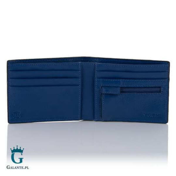 Dwukolorowy skórzany portfel męski Yoshi Y2378 z RFID – niebieski