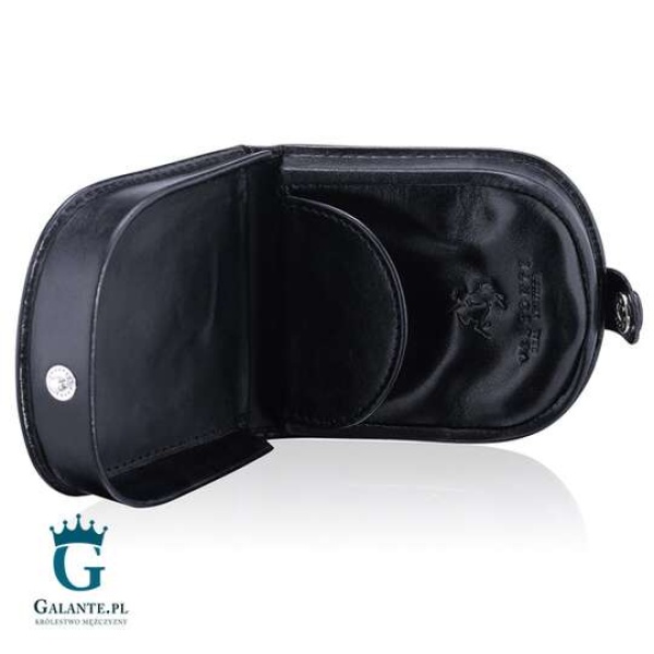 Portfel męski skórzany Podkówka Visconti TRY-5 czarny