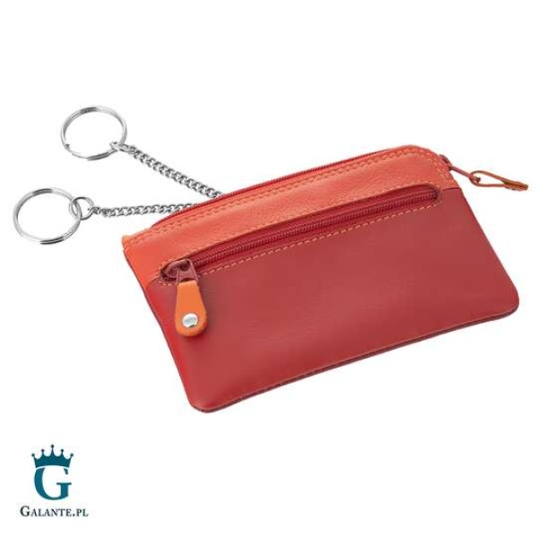 Portfel damski na bilon i klucze Visconti RB-69 – czerwony