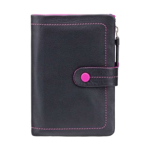 Kolorowy portfel damski Visconti M-87 z RFID – czarny