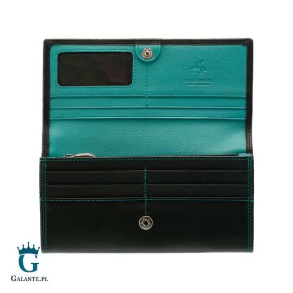 Duży damski portfel Visconti CD-21 RFID – aqua