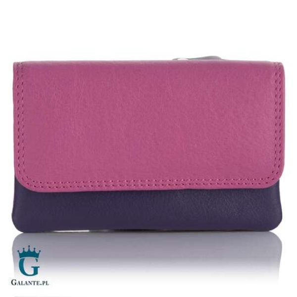 Kolorowy portfel damski na bilon i klucze Visconti RB-99 – jagodowy