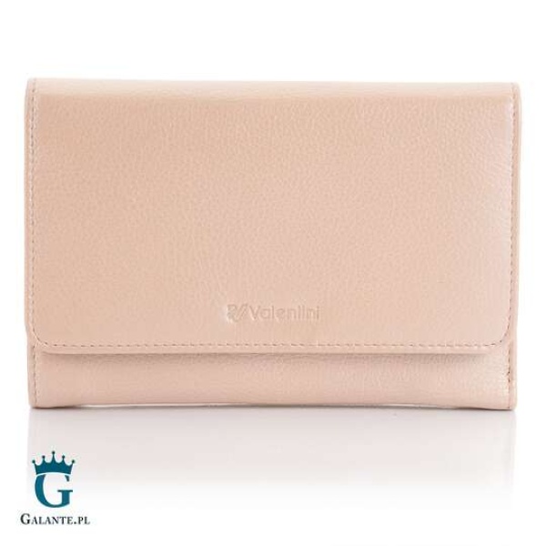 Zgrabny portfel damski Valentini Metallic P62 – różowy