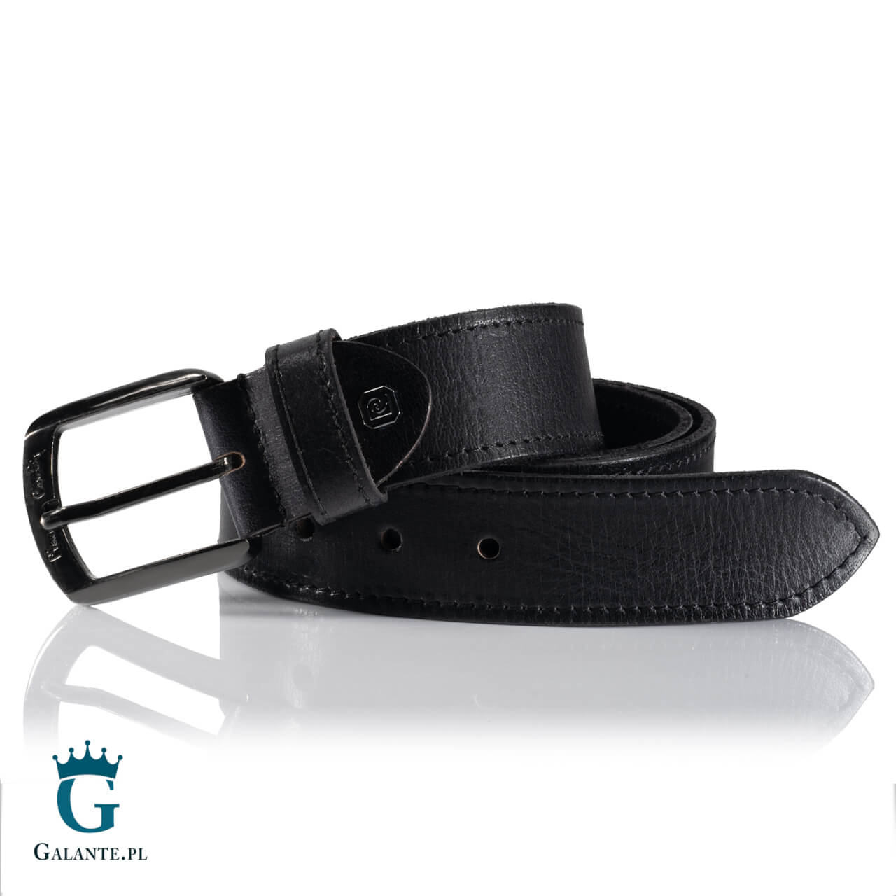 Skórzany portfel męski z przeszyciami Pierre Cardin TILAK97 8805 – czarny