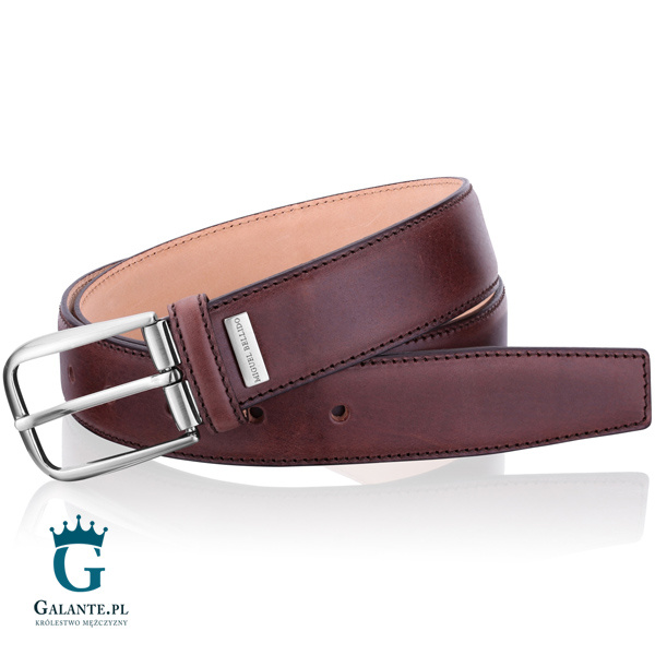 Brązowy pasek ze skóry naturalnej Miguel Bellido 240-35-1904-12-002