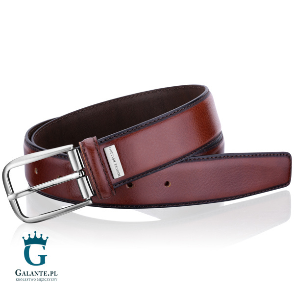 Brązowy pasek skórzany Miguel Bellido 130-35-1904-12-018