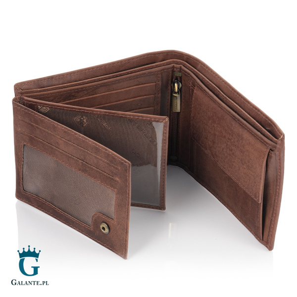 Portfel Nubuk PETERSON dla Miłośnika Gór Mountain Adventure N992