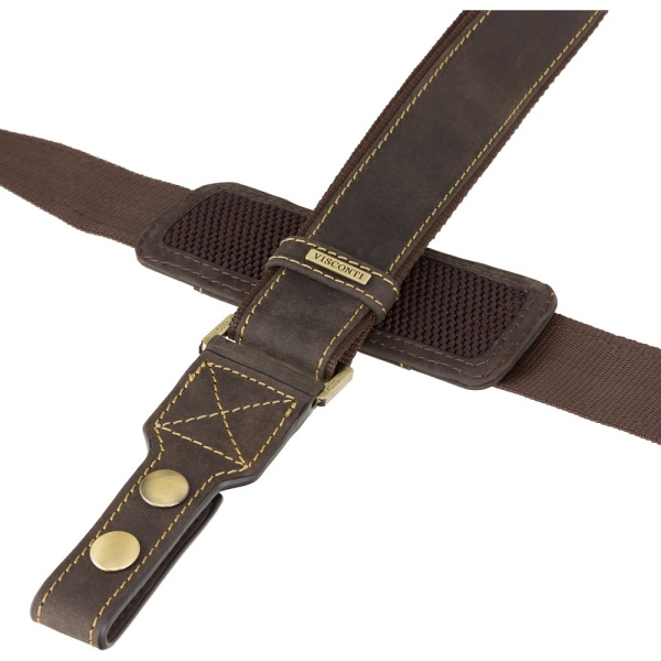 Duża teczka skórzana z paskiem na ramię Visconti V-16134 XL