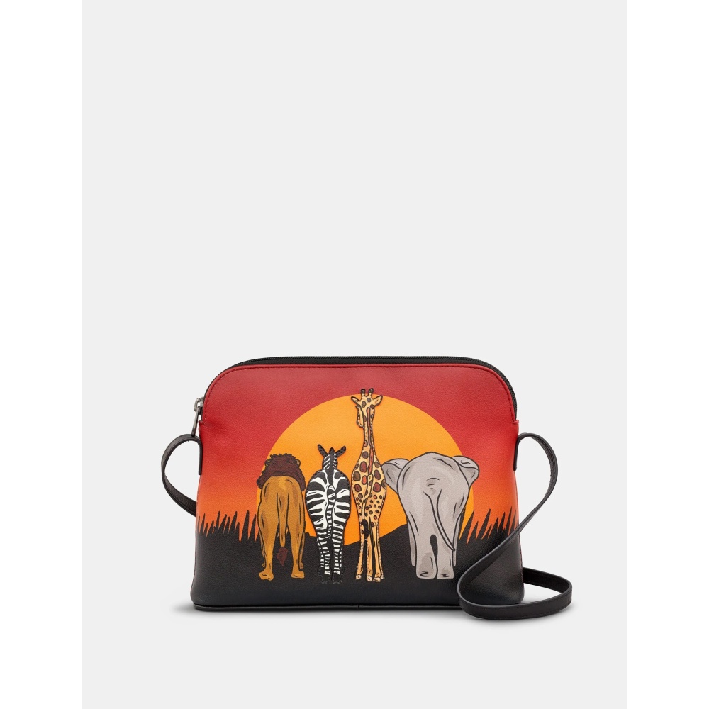 Duży Skórzany Portfel Damski Srebrne Motyle PETERSON