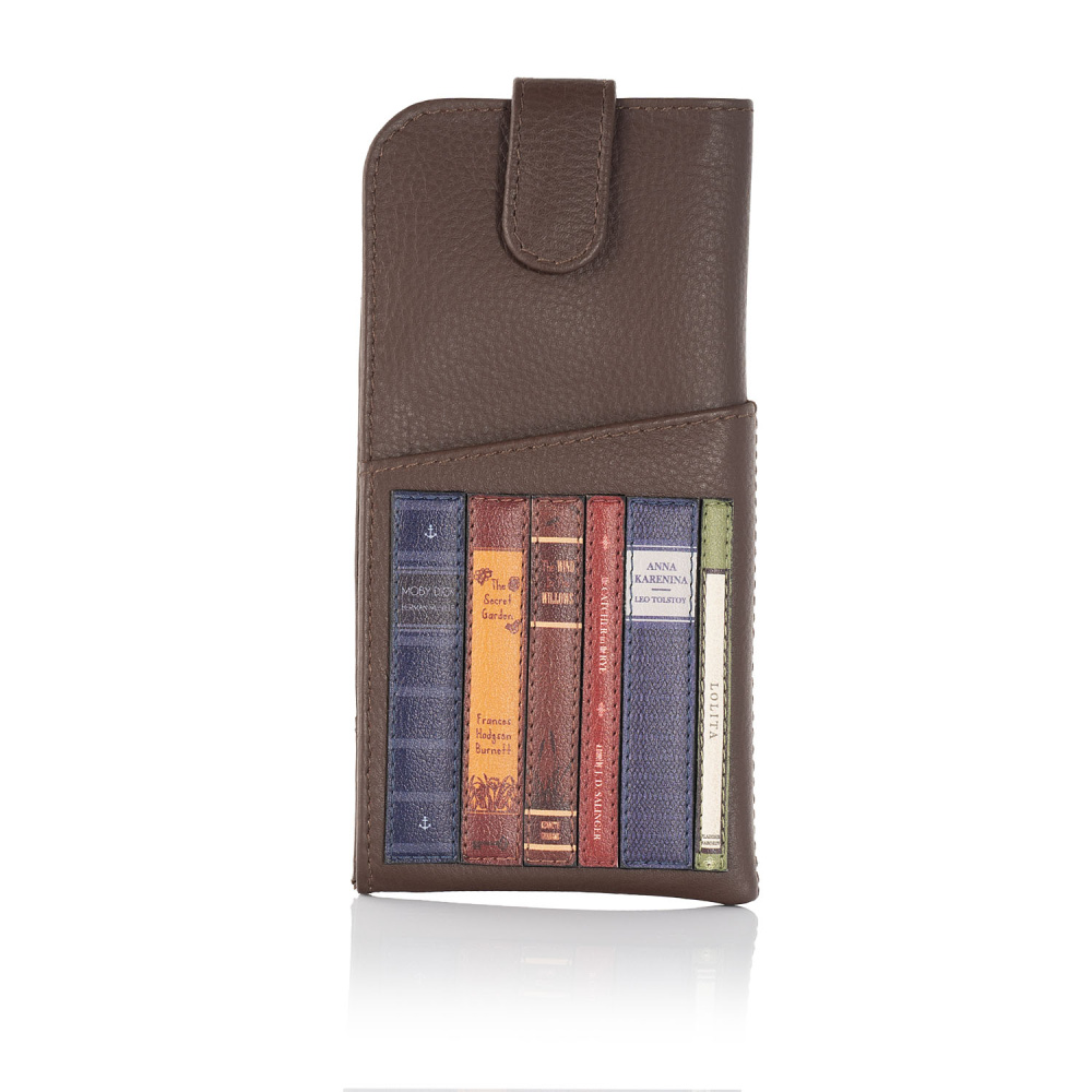 Brązowy skórzany futerał na okulary Literatura Yoshi Y4309