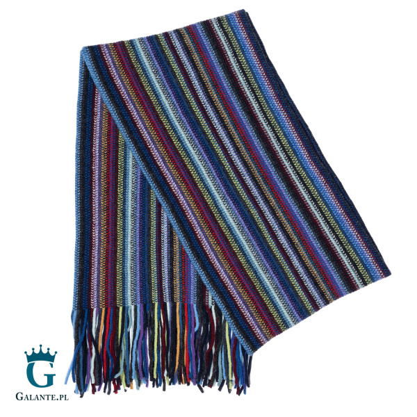 Zestaw wełniany szal + czapka męska SLW-001