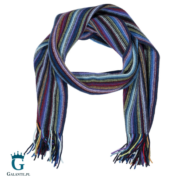 Zestaw wełniany szal + czapka męska SLW-001