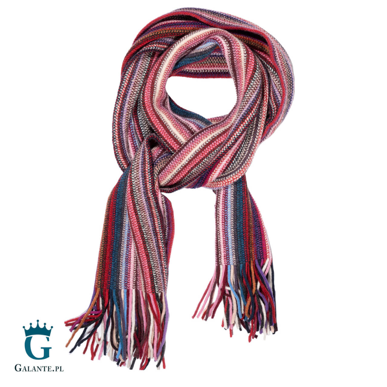 Zestaw-Kolorowy-szal-ze-szkockiej-welny-SW-003-Kolorowa-welniana-czapka-meska-LW-003-27246 Zestaw wełniany szal + czapka męska SLW-003