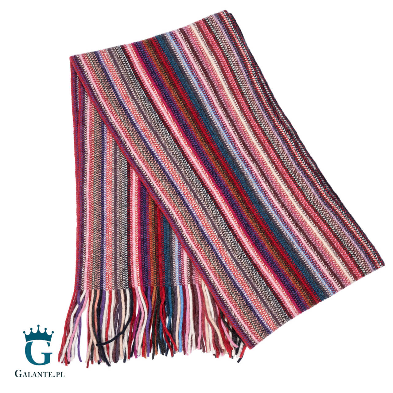 Zestaw-Kolorowy-szal-ze-szkockiej-welny-SW-003-Kolorowa-welniana-czapka-meska-LW-003-27244 Zestaw wełniany szal + czapka męska SLW-003