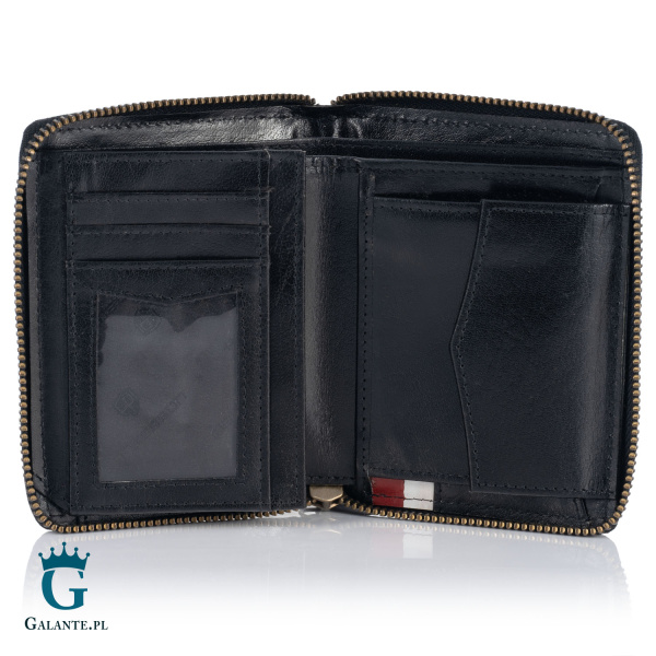 Portfel Męski na Zamek PETERSON Orzeł Polski 340P-03 – czarny