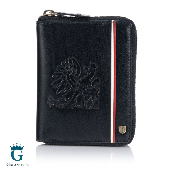 Portfel Męski na Zamek PETERSON Orzeł Polski 340P-03 – czarny