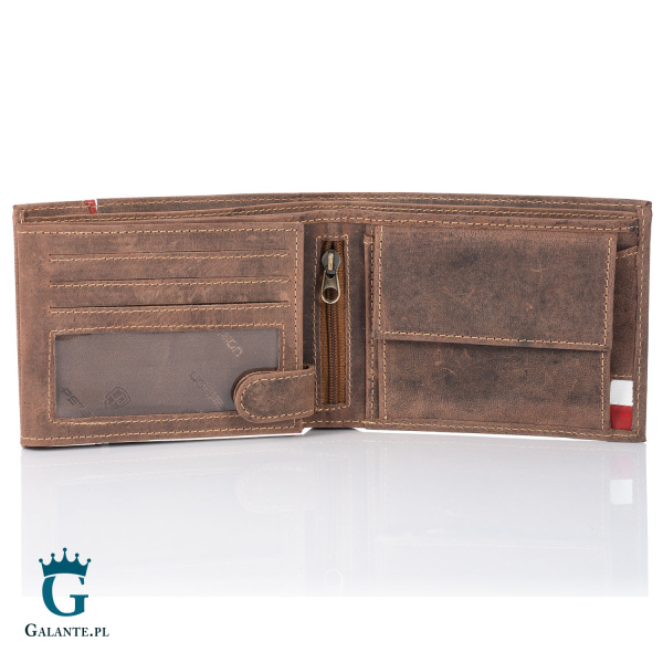 Portfel Męski Skórzany Nubuk Orzeł Polski PETERSON 304P-02