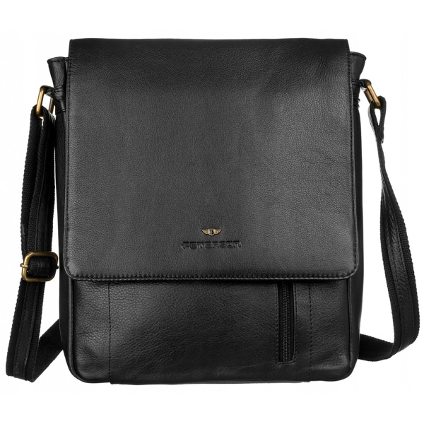 Torba na ramię listonoszka męska PETERSON 788 – czarna