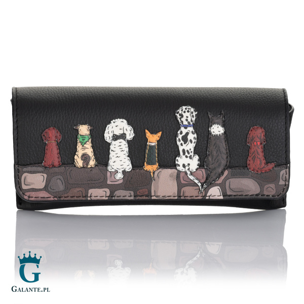 Skórzane damskie etui na okulary Pieski Yoshi Y4308