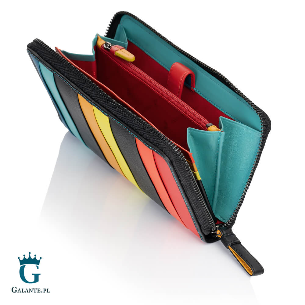 Wielokolorowy-portfel-damski-na-zamek-Visconti-STR-5-24208 Wielokolorowy portfel damski na zamek Visconti STR-5