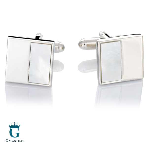 Spinki do mankietów z masą perłową PS-221