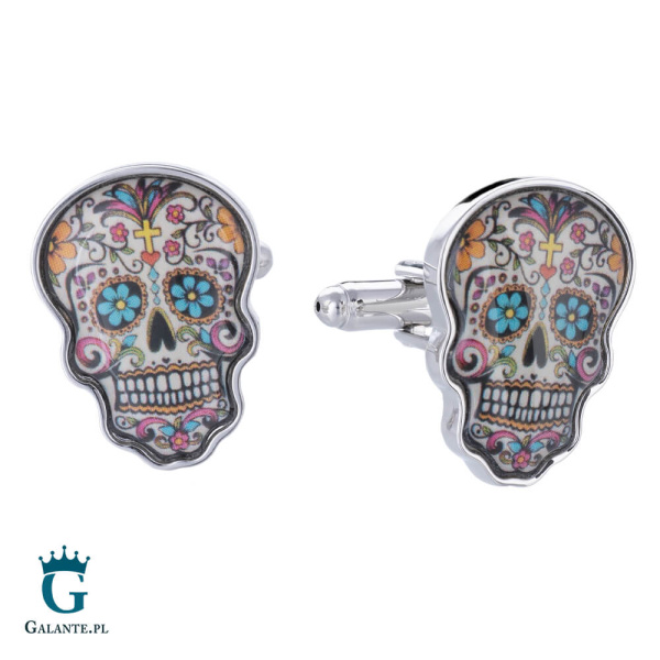 Spinki do mankietów Meksykańska Czaszka X2 AJA1106