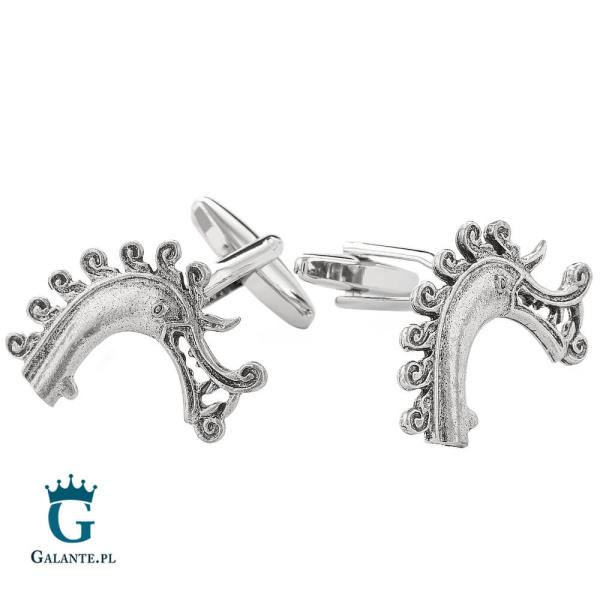 Spinki do mankietów Wiking – Głowa Smoka X2 WCL053