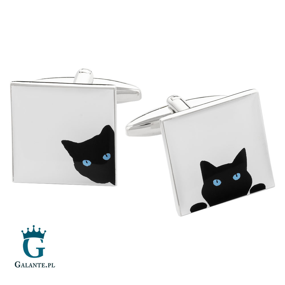 Spinki do mankietów Ciekawski Kot X2 BOCS330