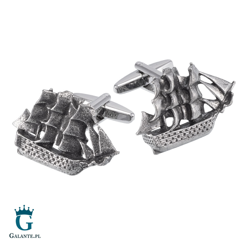 Spinki do mankietów Okręt Żaglowy Retro X2 WCL133