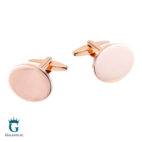 Spinki do mankietów w kolorze różowego złota Rose Gold