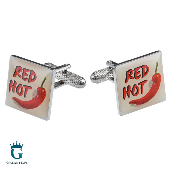 Spinki do mankietów Red Hot Chilli KC-756