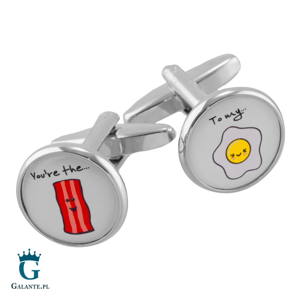 Spinki do mankietów “You’re the Bacon to my Eggs” X2 BOC367