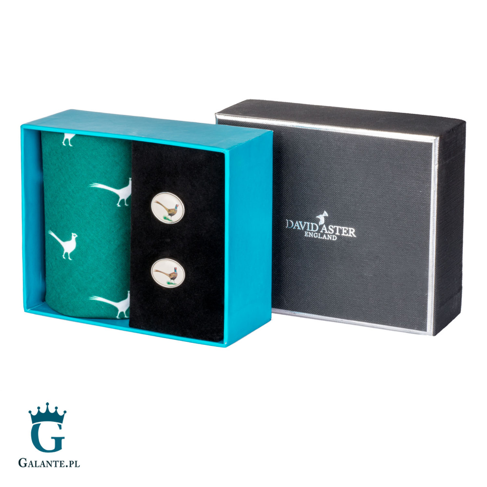 Zestaw prezentowy Spinki i Chusteczka Żaglówki HS-07