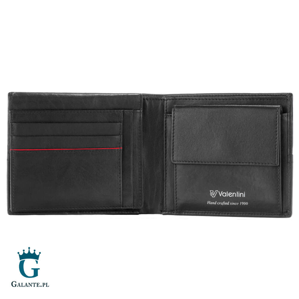 Portfel-meski-Valentini-154-502-Ferrari-Red-Black-18370 Portfel męski skórzany Valentini 154-502 Ferrari Red & Black