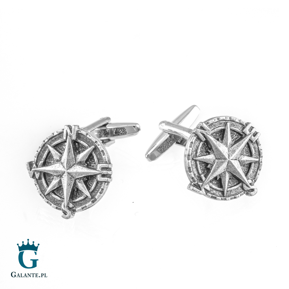 Srebrne spinki do mankietów Orzeł i Węgiel SMW-018