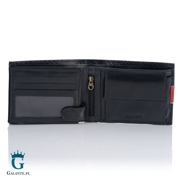Portfel Męski Skórzany Black & Red PETERSON 304