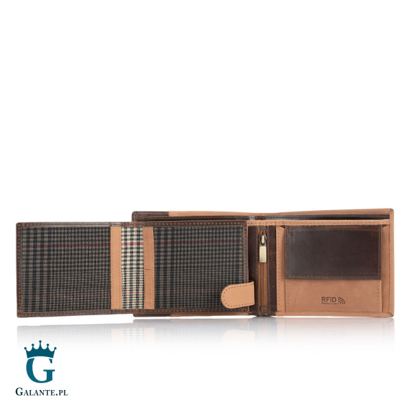 Portfel Męski PETERSON Skóra Nubuk N992-SHS